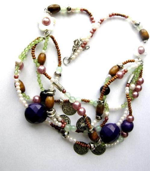 Prachtige vrolijke ketting, Sieraden, Tassen en Uiterlijk, Kettingen, Zo goed als nieuw, Verzenden