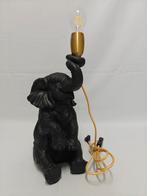 Olifant zwart gekleurd met Lamp. Tafellamp nachtkast lamp, Kunststof, ., Nieuw, Ophalen of Verzenden