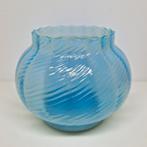 Blauw opaline glazen bolvaas Fenton USA., Antiek en Kunst, Ophalen of Verzenden