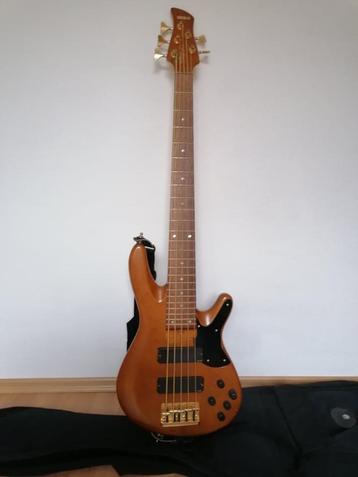 Yamaha TRB5 Bas 5 string 1995 made in Japan + hoes + Tuner