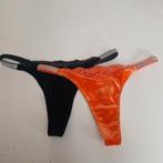 Fluwelen strings. Sexy en super gaaf met strass, Ophalen of Verzenden, Zwart, String