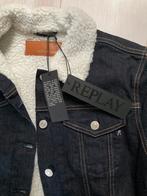 Replay gevoerd teddy spijkerjack M nieuw met kaartje (€199), Maat 38/40 (M), Blauw, Nieuw, Replay