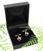 Goud met zilver kleurige manchetknopen., Ophalen of Verzenden, Nieuw, Overige materialen