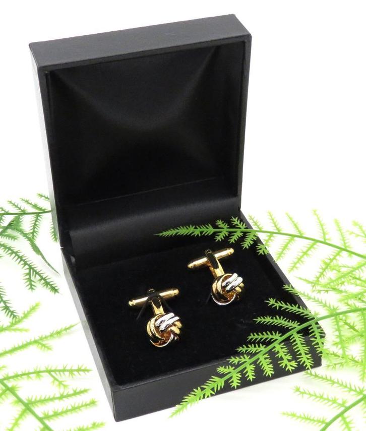 Goud met zilver kleurige manchetknopen., Sieraden, Tassen en Uiterlijk, Manchetknopen, Nieuw, Overige materialen, Ophalen of Verzenden