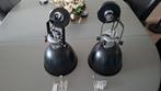 Set van 2 zwarte hanglampen, Huis en Inrichting, Lampen | Tafellampen, 50 tot 75 cm, Ophalen of Verzenden, Zo goed als nieuw, Metaal