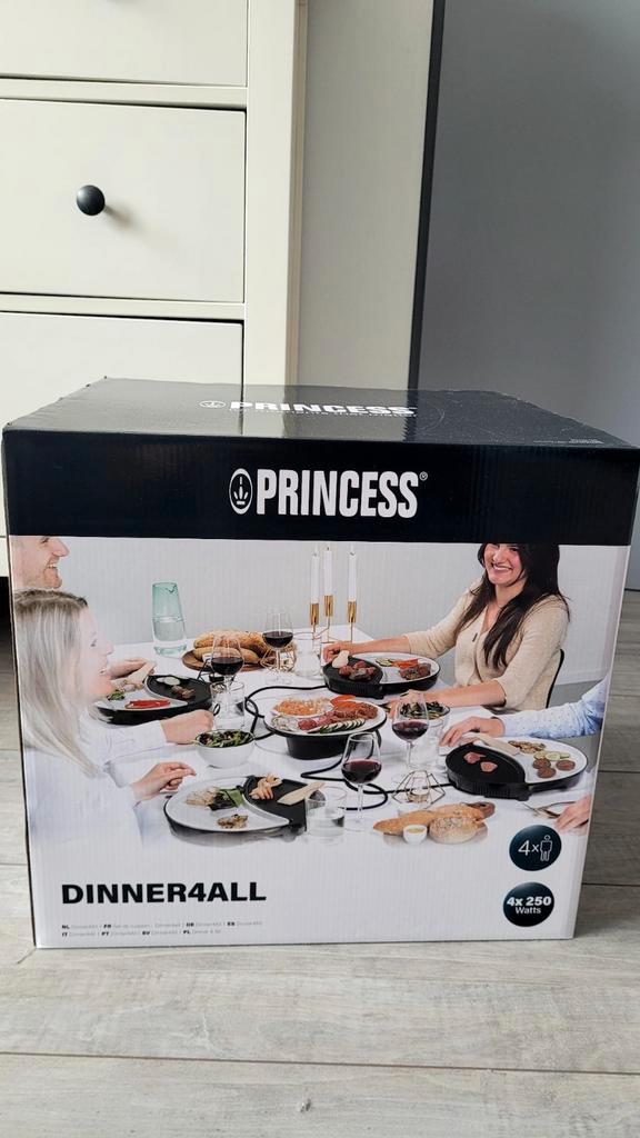 Princess Dinner4All Gourmetstel - Nieuw in de doos!, Witgoed en Apparatuur, Grillplaten, Nieuw, Tafelgrill, Vaatwasmachinebestendig