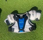 CCM Shoulder Pad IJshockey – Junior S, Wit/Blauw/Zwart, Ophalen of Verzenden, Gebruikt, Bescherming