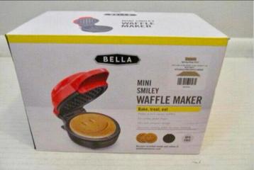 Bella Mini Smiley Waffle Maker waffels waffel-machine NIEUW beschikbaar voor biedingen