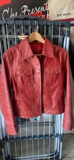 Leren jasjes, Kleding | Dames, Ophalen of Verzenden, Zo goed als nieuw, Maat 36 (S), Rood
