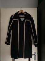 Zwarte Jas & Sjaal Mart Visser met beige/zand strepen, Kleding | Dames, Jassen | Winter, Maat 38/40 (M), Mart Visser, Zwart, Nieuw