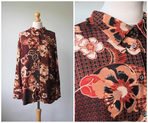 NED - NIEUW / hele mooie blouse top / bruin / maat XXXL, Kleding | Dames, Grote Maten, Nieuw, Blouse of Tuniek, Bruin, Verzenden