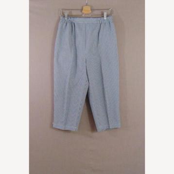 Vintage blauw witte geruite capri broek maat M | 1401 beschikbaar voor biedingen