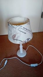 Beige tafellamp, Ophalen of Verzenden, Gebruikt, Hout, Minder dan 50 cm