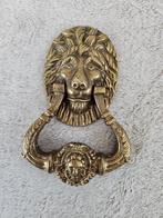 Antieke bronzen Leeuwenkop Deurklopper, Ophalen of Verzenden, Brons