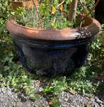 Grote geglazuurde bloembak - H40 x D70 cm, Ophalen, Tuin, Steen, Rond