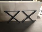 ONGEBRUIKTE stalen kruispoten. Metalen kruispoot 2x, Huis en Inrichting, Tafels | Eettafels, 50 tot 100 cm, Nieuw, Rechthoekig