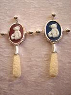 Mooie Zilveren Rammelaars - Zittend Beertje met 3 belletjes, Antiek en Kunst, Antiek | Goud en Zilver, Verzenden, Zilver