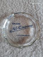 Vintage zware glazen asbak Al Capone Cigars. Diameter 175 mm, Ophalen of Verzenden, Zo goed als nieuw, Asbak