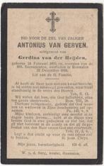Antonius van Gerven 1876 Nuland + 1916 Rosmalen, 40 jaar, Verzamelen, Bidprentjes en Rouwkaarten, Verzenden, Bidprentje