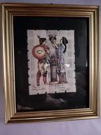 Oud schilderijtje ,afb.op papyrus gem.,identiek a.Egypt.papy, Antiek en Kunst, Ophalen of Verzenden
