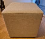 Superleuke hocker beige Nando Leen Bakker zgan, Minder dan 50 cm, Vierkant, Minder dan 50 cm, Ophalen of Verzenden