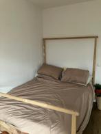 Bed IKEA GJORA 140x200 cm, Huis en Inrichting, Ophalen, Japandi, Bruin, Tweepersoons
