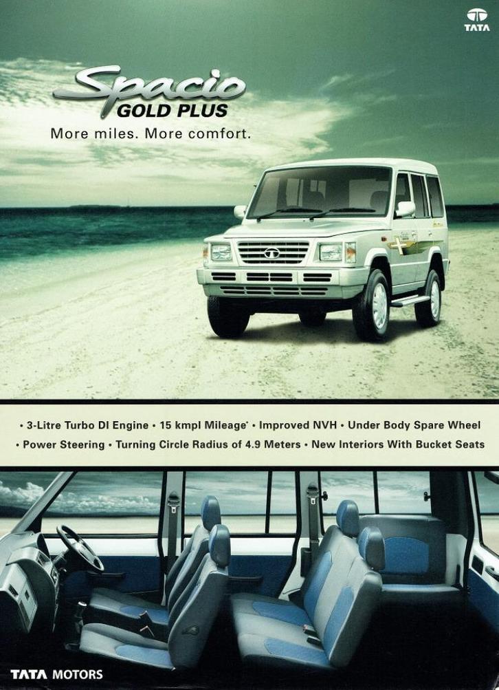 Folder Tata Spacio Gold Plus (uit India - 2007), Boeken, Auto's | Folders en Tijdschriften, Gelezen, Overige merken, Verzenden