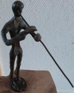 Glasblazer of brons zwaar uniek oud 27  16 cm, Ophalen of Verzenden, Brons