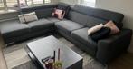 Hoekbank donkergrijs, Huis en Inrichting, Ophalen, Gebruikt, Stof