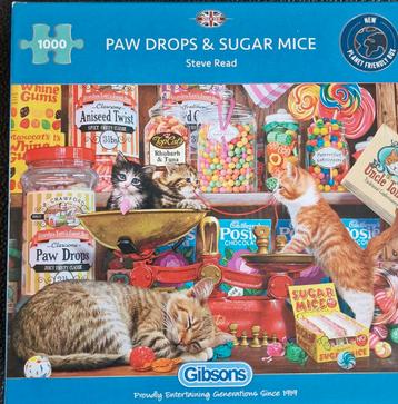 Gibson puzzel: Paw Drops and Sugar Mouse: 1000 stukjes beschikbaar voor biedingen