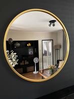 Spiegel gouden rand 80 cm, Huis en Inrichting, Woonaccessoires | Spiegels, Ophalen, Rond, Zo goed als nieuw, 75 tot 100 cm