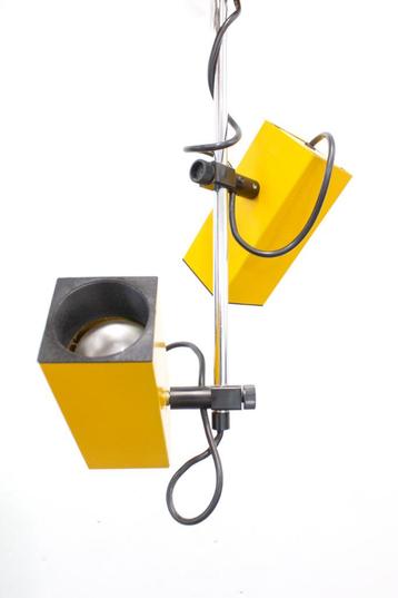 70s Vintage plafondlamp Philips Cube Kube geel retro spotjes beschikbaar voor biedingen