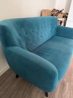 Bank Velvet Blauw 2,5 zits Fluweel, Huis en Inrichting, Banken | Bankstellen, Ophalen, Chique fluweel/velvet, 150 tot 200 cm, Tweepersoons