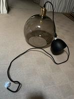 Moderne hanglamp met glazen kap, Huis en Inrichting, Ophalen of Verzenden, Zo goed als nieuw, Glas, Minder dan 50 cm