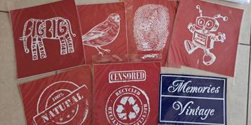 Diverse screen stencils (zelfklevend) beschikbaar voor biedingen