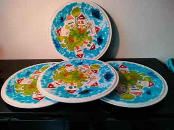 4 Wienerberger A-la (k)art Lisette Porselein Pizzabord Bord beschikbaar voor biedingen