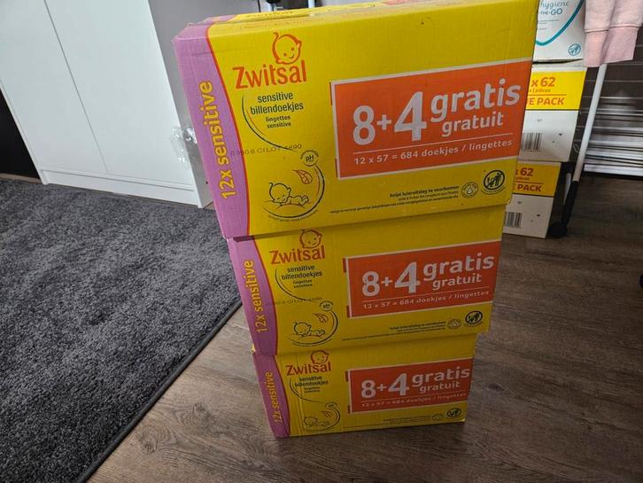 Zwitsal billendoekjes 3 dozen, Kinderen en Baby's, Badjes en Verzorging, Nieuw, Ophalen of Verzenden