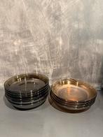 12 Vereco & Duralex glazen borden, rookglas, Huis en Inrichting, Ophalen of Verzenden, Gebruikt, Glas