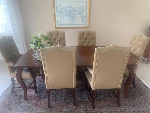 Romantische Eethoek, Huis en Inrichting, Tafels | Eettafels, Zo goed als nieuw, 150 tot 200 cm, 200 cm of meer, Vijf personen of meer