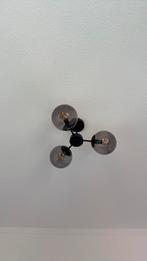 Lamp plafond zwart smoke glas, Huis en Inrichting, Lampen | Hanglampen, Ophalen, Zo goed als nieuw, Glas, Minder dan 50 cm