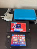 Nintendo 3DS XL met digitale spellen+oplader en nieuw hoesje, Met games, Gebruikt, Blauw, Ophalen of Verzenden