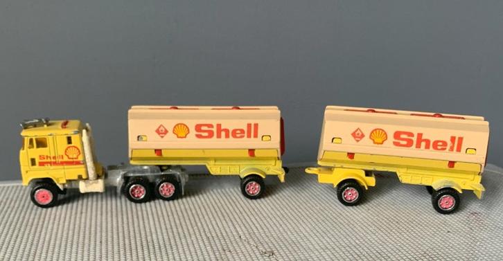 SHELL Majorette Tankwagen + Aanhanger | Tankauto, Hobby en Vrije tijd, Modelauto's | 1:87, Gebruikt, Bus of Vrachtwagen, Majorette