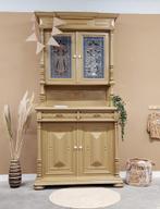 Franse, antieke, sierlijke eikenhouten buffetkast / serviesk, Huis en Inrichting, 100 tot 150 cm, 200 cm of meer, Josièfine Vintage Line