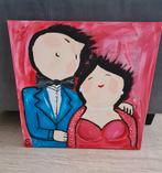 Canvas schilderij man en vrouw, Ophalen of Verzenden