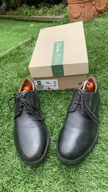 CLARKS ZWART LEREN VETERSCHOEN MAAT 41.nieuwstaat! beschikbaar voor biedingen