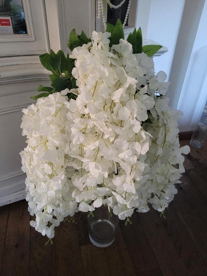 Kunstbloem Wisteria wit per tak 3.50, Huis en Inrichting, Woonaccessoires | Kunstplanten en Kunstbloemen, Nieuw, Binnen, Ophalen of Verzenden