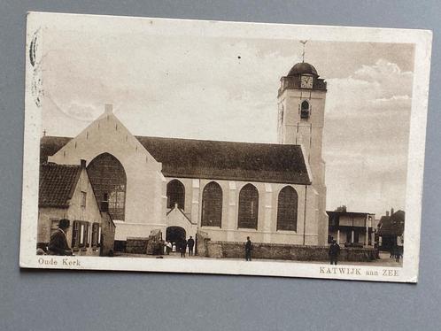 Oude ansichtkaart van de Oude Kerk in Katwijk (1928), Verzamelen, Ansichtkaarten | Nederland, Gelopen, Zuid-Holland, 1920 tot 1940