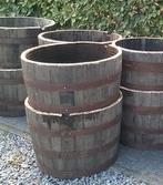 Eikenhouten kuipen/tonnen - wijn- en whiskyvaten, Tuin en Terras, Bloembakken en Plantenbakken, Tuin, Gebruikt, Niet van toepassing