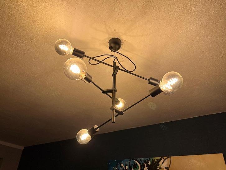 Zwarte hanglamp  Stijlvolle Hanglamp Hanglamp eettafel BARCO, Huis en Inrichting, Lampen | Hanglampen, Zo goed als nieuw, 50 tot 75 cm