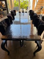 Landelijke Eettafel Zwart Glans - 3 Meter, Huis en Inrichting, Tafels | Eettafels, Ophalen, 200 cm of meer, 50 tot 100 cm, Zo goed als nieuw